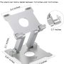 KABCON Quality Tablet Stand,Adjustable Foldable Eye-Level Aluminum Solid Up to 15-in Tablets Holder for Microsoft Surface Series Tablets,iPad Series,Samsung Galaxy Tabs,Amazon Kindle Fire,Etc.Silver - Image 2