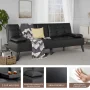 Advait Twin 65.35" Faux Leather Split Back Convertible Sofa - Image 5