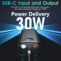 Portable Charger ,40000mAh Power Bank PD 30W Quick Charging, Flashlight for Camping or Emergency Use,LED Power Percentage Display(Carbon Black) - Image 2