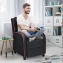 Topbuy PU Leather Gaming Recliner Chair Single Massage Lounge Sofa W/ Lumbar Cushion Red - Image 2