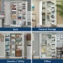 Sauder Homeplus 2-Door Engineered Wood Storage Cabinet in Soft White - Image 3