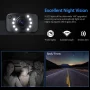 eRapta Backup Wired Camera 7'' 1080P Front & Rear View Monitor Back up Camera for Car or Truck IP69 Waterproof Night Vision DIY Grid Lines AY7 Wired Camera - Image 2