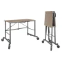 COSCO Smartfold Portable Folding Work desk with MDF work top (Gray, 350 pounds) - Image 1