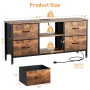 GIKPAL 4 Drawer Dresser TV Stand, Dressers for Bedroom Up to 50" TV Stand Chest of Drawers, Brown - Image 5