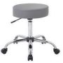Grey Vinyl Task Stool with Chrome based and Seat Height Adjusment - Image 6