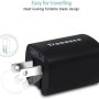 Tranesca Dual USB Wall Charger Compatible for iPhone Xs/Xs Max,iPhone XR/8/7/6S/6S Plus/6 Plus/6, Samsung Galaxy S7/S6/S5 Edge, LG, HTC, Moto, Kindle and More-2 Pack Black - Image 1