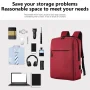 Pompotops Red Laptop Backpack 15.6 Inch, Business Slim Durable Laptops Travel Backpacks With USB Charging Port, College School Computer Bag Gifts For Men And Women - Image 4
