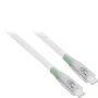 Insignia™ - 7' USB-C to USB-C Braided Charge-and-Sync Cable with High-Speed Data Transfer - White - Image 2
