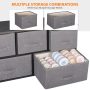 HomGarden Modern 5-Drawer Storage Dresser, Wide Chest Fabric Organizer Furniture Light Gray - Image 4