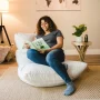 Big Joe Roma Bean Bag Chair, Moonstone Tessellation Lenox, Durable Woven Polyester, 3 feet - Image 4