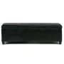 Avalon 48 inch Wide Contemporary Storage Ottoman Bench in Midnight Black Vegan Leather - Image 4