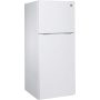 GE - 24 in. Wide 11.6 Cu. Ft. Top-Freezer Refrigerator with ENERGY STAR Certification - White - Image 2