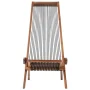 Irene Inevent Chair Foldable Leisure Chair Wooden Slanted Back Accent Chair Simple Indoor Outdoor Furniture - Image 2