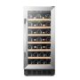 Lanbo - 15 Inch 31 Bottle Built-in or Freestanding Wine Cooler with Digital Temperature Control and Removable Shelves - Black - Image 1