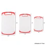 Classic Cuisine 3-Piece Plastic Cutting Boards with Juice Groove (Red) - Image 2