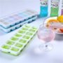 Ice Cube Tray, 4 Pack Silicone Ice Tray, 14 Ice Cube Molds with Lids, Stackable - Image 2