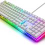 RK ROYAL KLUDGE RK918 Wired Mechanical Keyboard, RGB Backlit Gaming Keyboard with Large LED Sorrounding Side Lamp, Full Size 108 Keys Mechanical 100% Anti-Ghosting Computer Keyboard, Blue Switch White - Image 3