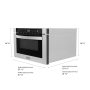 ZLINE - 24 in. 1.2 cu. ft. Built-in Microwave Drawer in Stainless Steel - Silver - Image 4