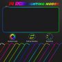 EFISH Large 31.50x11.81x0.16inch RGB Gaming Mouse Pad,LED Soft Extra Extended Mouse Pad,Anti-Slip Rubber Base,for Laptop Computer PC Games,Black - Image 6