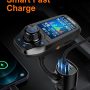Upgraded Bluetooth FM Transmitter for Car, Wireless Radio Adapter Kit W 1.8" Color Display Hands-Free Call AUX in/Out SD/TF Card USB Fast Charge 18W for All Smartphones Audio Players - Black - Image 5