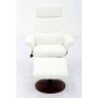 Comfort Chair Collection Roma White Polyurethane Recliner - Image 4