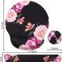 iLeadon Mouse Pad with Wrist Support Keyboard Wrist Rest Set, Ergonomic Mouse Pad with Non-Slip Base for Computer Laptop Home Office + Coasters, Easy Typing & Pain Relief Mouse Mat, Peony Flowers - Image 3