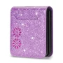 K-Lion for Samsung Galaxy Z Flip 5 Glitter Wallet Case,Bling Glossy Back Card Holder Slim Case Stand Function Shockproof 360 Degree Full Protection Case Cover for Galaxy Z Flip 5, Purple - Image 5