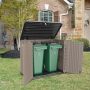 50 in. W x 29 in. D x 41 in. H HDPE Outdoor Storage Cabinet in Coffee (Shelves Not Included) - Image 6