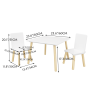 Wooden Children's Table And 2 Chairs Set - Image 6