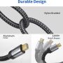 JSAUX Mini DisplayPort to HDMI Adapter, Mini DP to HDMI Adapter Nylon Braided Aluminum Shell Compatible with MacBook Air/Pro, Microsoft Surface Pro/Dock, Monitor, Projector and More-Gray - Image 4