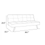 Calgiri 66 in. Armless 3-Seater Sofa in Black - Image 3