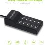 50W USB Charging Station with 10-Port Family-Sized Smart USB Ports for Multiple Devices - Smart Phone, Tablet, Laptop Computer - for iPhone 15/14/13 Black - Image 6