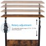 Rolling Adjustable Height Computer Desk Home PC Laptop Table Sofa Bed Side Table - Image 6