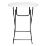 32" Rhino Plastic Round Cocktail Bar Height Folding Table - Image 4