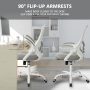 HYLONE Ergonomic Office Chair with Flip up Armrests, Thickened Seat, Black - Image 4