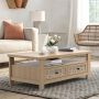 3-tier Coffee Table with 2 Drawers and 5 Support Legs - Image 5
