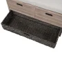 32 in. White Washed Storage Bench with Removable Basket, 2-Drawers, Fully Assembled Shoe Bench with Removable Cushion - Image 5