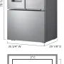 LG - 36-in Wide Counter-Depth MAX 25.5 Cu. Ft. French Door Smart Refrigerator with Four Kinds of Ice - Stainless Steel - Image 4
