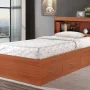 Hodedah Twin-Size Captain Bed with 3-Drawers and Headboard in Cherry - Image 3