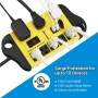 DEWENWILS 8 Outlets Power Strip with 2 USB Ports, Heavy Duty Surge Protector Power Strip with 15ft Long Extension Cord, outlet extender, Flat Plug, 1440Joules, 15A - Image 6