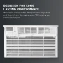 TCL - 350 Sq. Ft. 8,000 BTU Smart Through-the-Wall Air Conditioner with 4,200 BTU Supplemental Heat Function - White - Image 2
