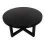 "East at Main Modern Round X-Frame Coffee Table, 36"" Diameter, Solid Wood, Black" - Image 6