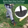 FLY HAWK Manual Grass Edger, 36 inch Heavy Duty gardening tools long handled Lawn edger for GardenS idewalk, Black - Image 4