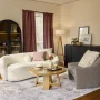 Better Homes & Gardens Juliet Curved Sofa, 80.31 in, Ivory - Image 2