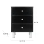 Daniel Accent Table with 3 Drawers in Black Finish - Image 3