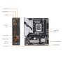 GIGABYTE - H810M GAMING WIFI6 (Socket LGA 1851) Intel H810 mATX DDR5 Wi-Fi 6 Motherboard - Black - Image 4