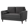 Lillith 52.4 in. Heather Grey Tufted Polyester 2-Seater Loveseat with Square Arms - Image 5