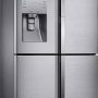 Samsung - 36 in. Wide 22.1 Cu. Ft. 4-Door Flex French Door Counter-Depth Fingerprint Resistant Refrigerator with Food ShowCase - Stainless Steel - Image 2