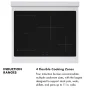 ZLINE - 30 in. Wide 4 Elements 4.2 Cu.Ft. Paramount Freestanding Induction Range with Electric Oven in Satin Steel w/ Black Door - Matte Black - Image 3