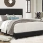 Crown Mark Erin Faux Leather Bed, Black, King - Image 5